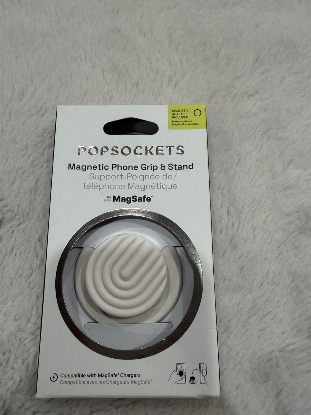 PopSocket Magnetic Phone Grip & Stand - White Swirl